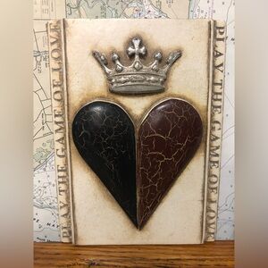 Sid Dickens Heart and Crown.Retired piece. Beautiful shape and ready for hanging